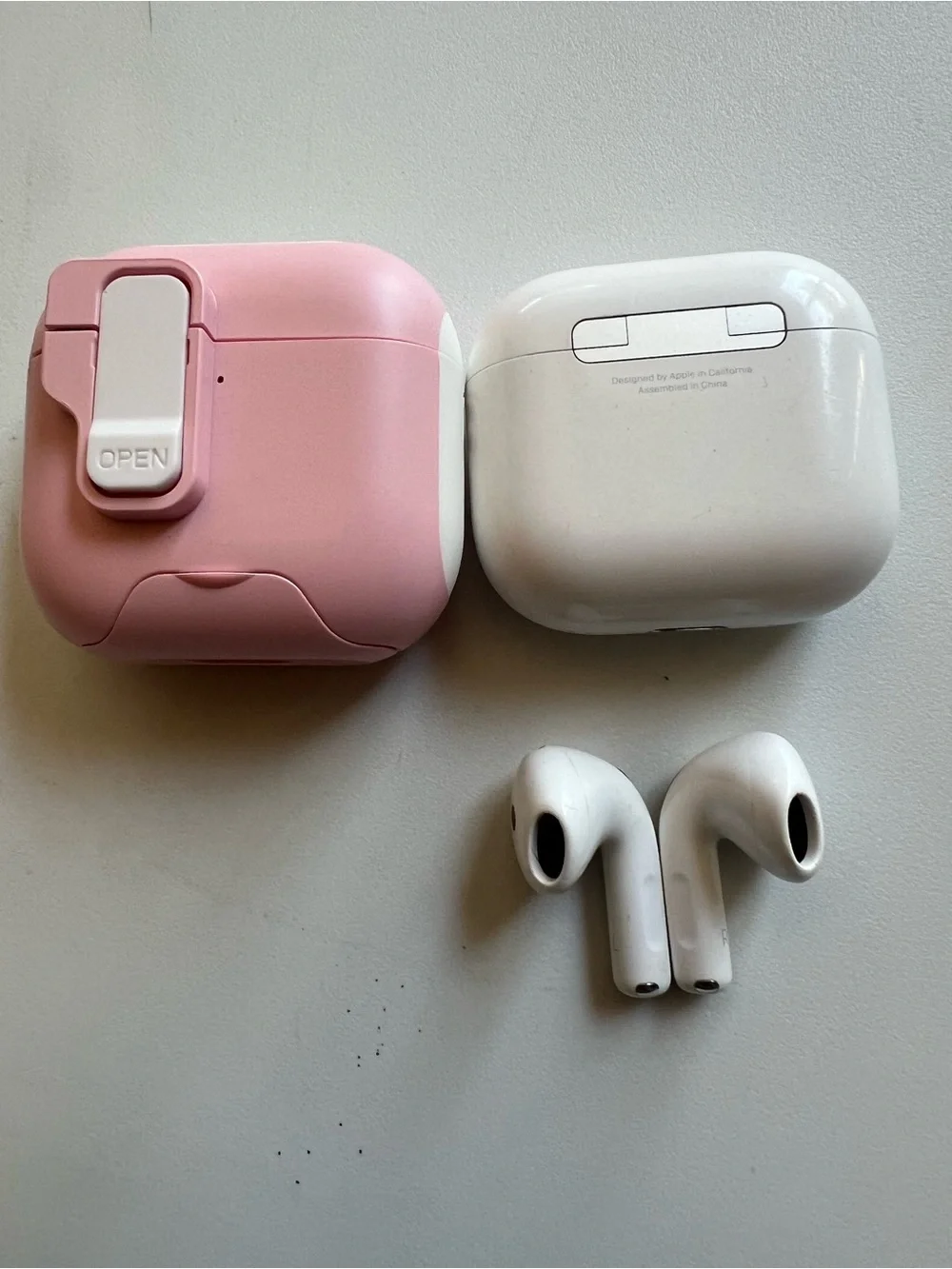 Apple AirPods Pro Case with White Wireless Earbuds - Compatible Charging Case